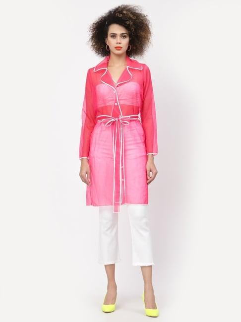 lela pink full sleeves jacket