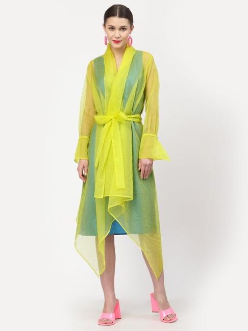 lela yellow full sleeves shrug