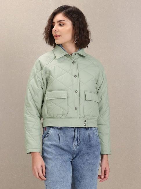 u.s. polo assn. light green quilted jacket