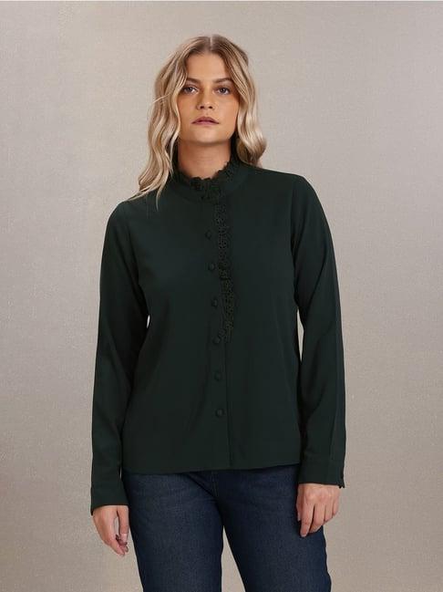 u.s. polo assn. dark green shirt