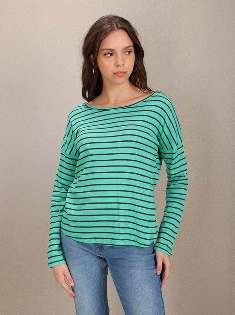 u.s. polo assn. green striped top