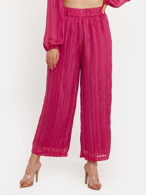 zink london pink high rise palazzos