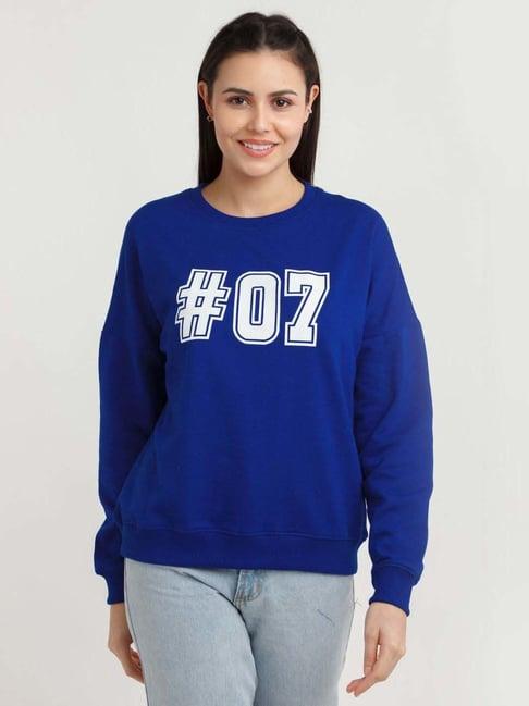 zink london blue blended printed sweatshirt