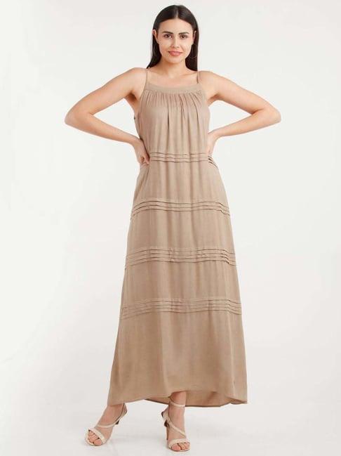 zink london brown maxi dress