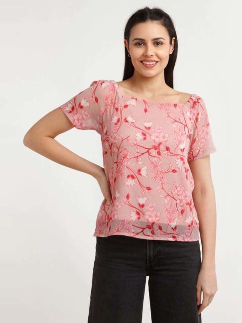 zink london pink floral top