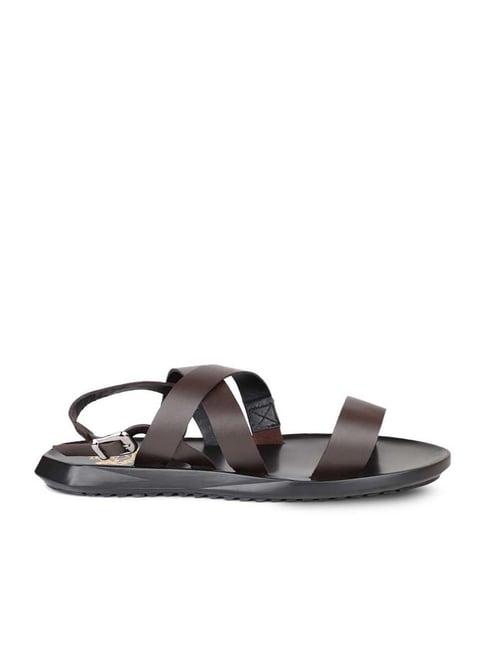 atesber by inc.5 men's brown back strap sandals