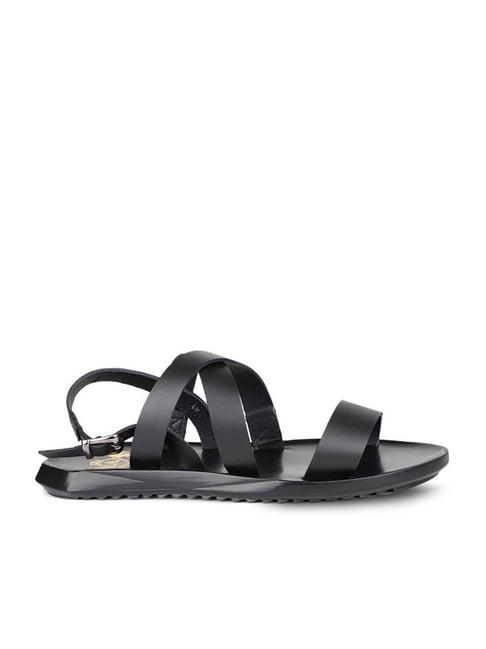 atesber by inc.5 men's black back strap sandals