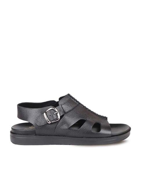 atesber by inc.5 men's black back strap sandals