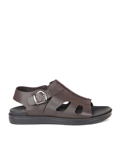 atesber by inc.5 men's brown back strap sandals