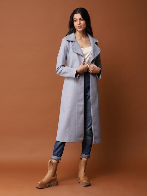 aarke ritu kumar grey embellished trench coat