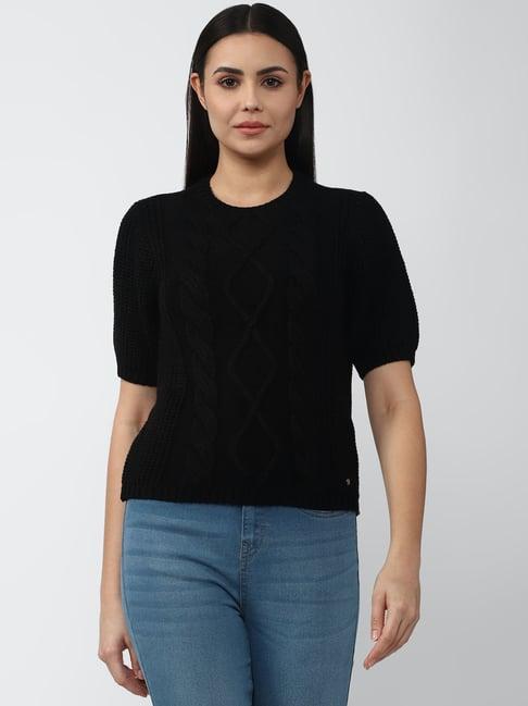 van heusen black regular fit sweater