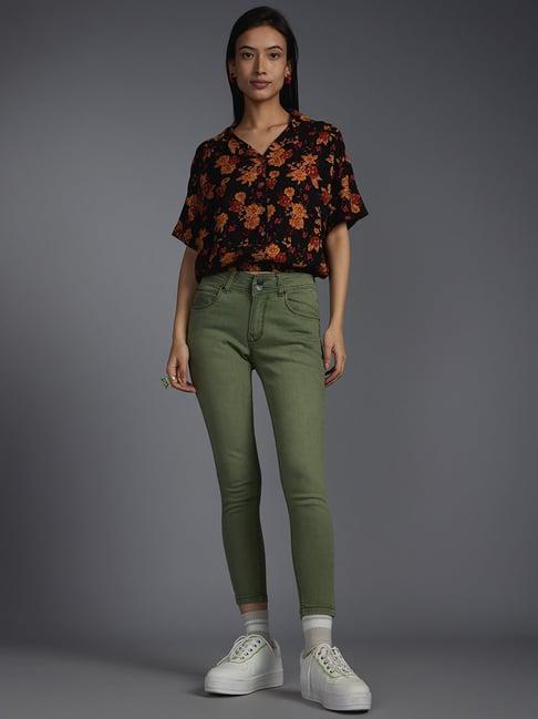 recap olive skinny fit mid rise jeans