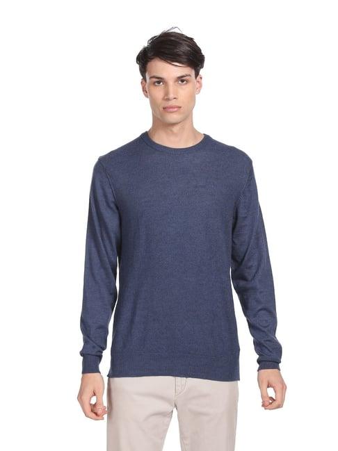 arrow blue regular fit sweater