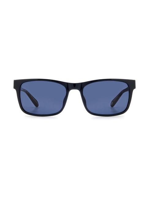 fossil fos 2124/g/s blue rectangular sunglasses