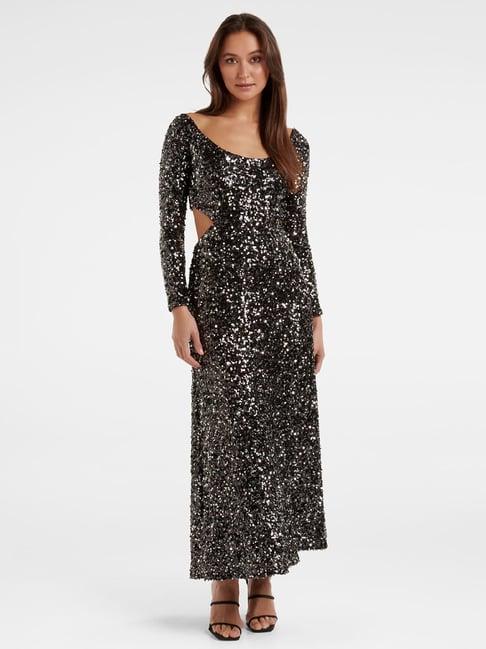 forever new black embellished maxi dress