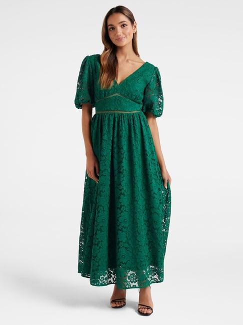 forever new green lace maxi dress