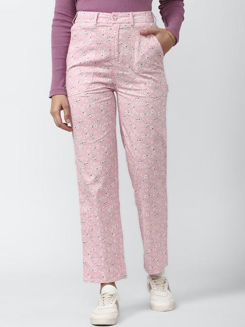 forever 21 pink floral print pants