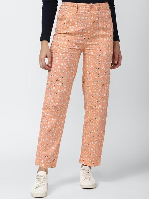 forever 21 peach floral print pants