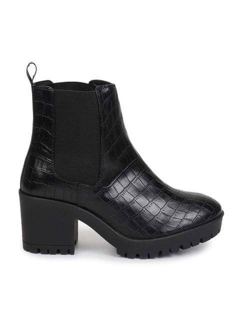 truffle collection women's jet black chelsea boots