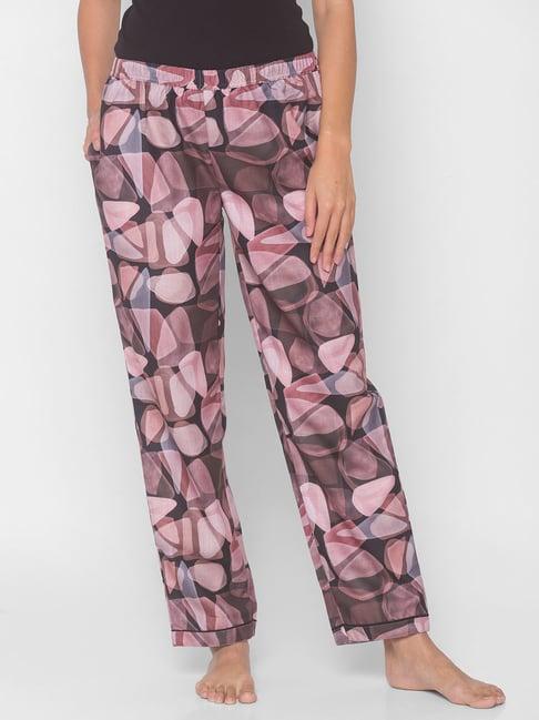 fashionrack black abstract pyjamas with pocket