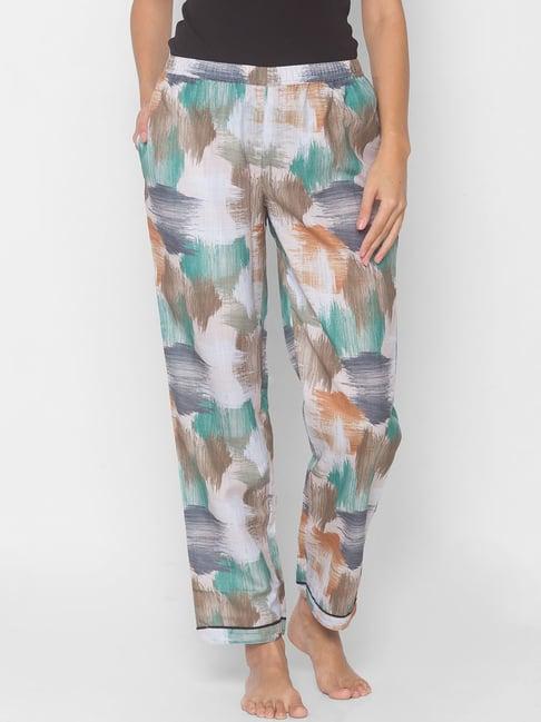 fashionrack beige abstract pyjamas with pocket