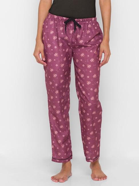 fashionrack purple floral pyjamas with pocket