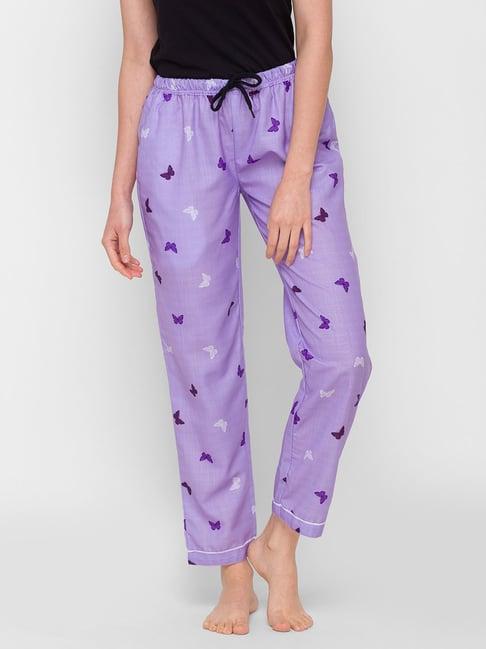 fashionrack purple animal print pyjamas with pocket