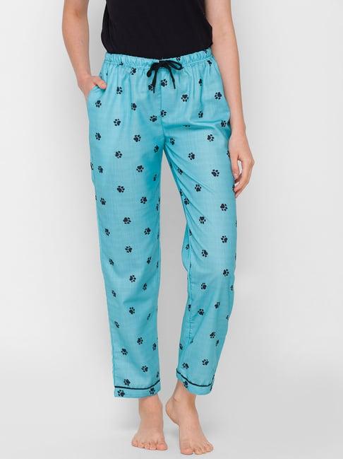 fashionrack blue animal print pyjamas with pocket