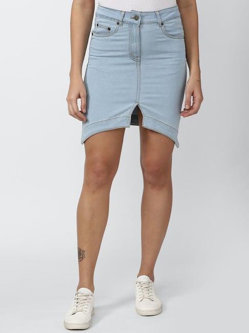 forever 21 light blue mini skirt