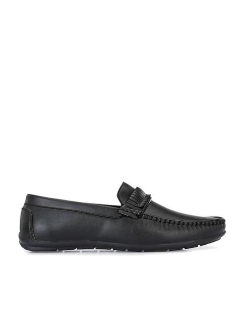 el paso men's black casual loafers