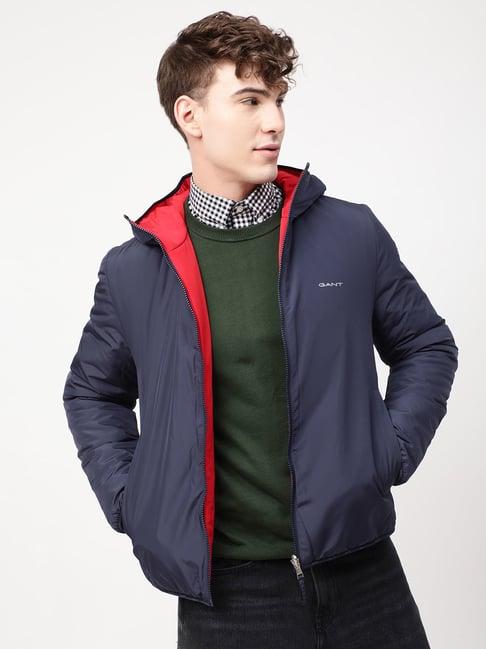 gant navy regular fit reversible jacket