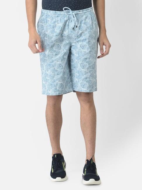 crimsoune club blue cotton regular fit shorts