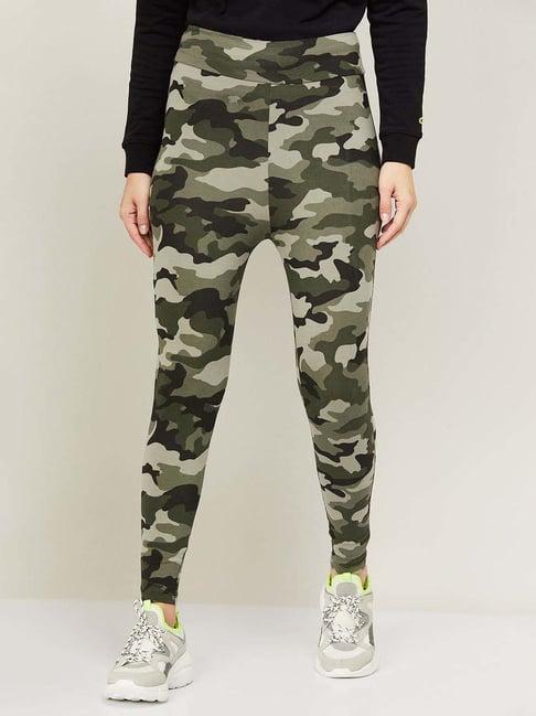 ginger by lifestyle green camouflage pants