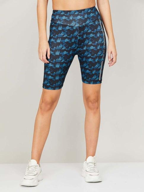 kappa black & blue printed shorts