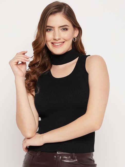 madame black slim fit top