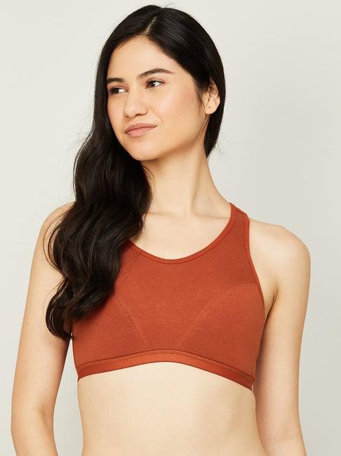 ginger by lifestyle rust full coverage sports bra