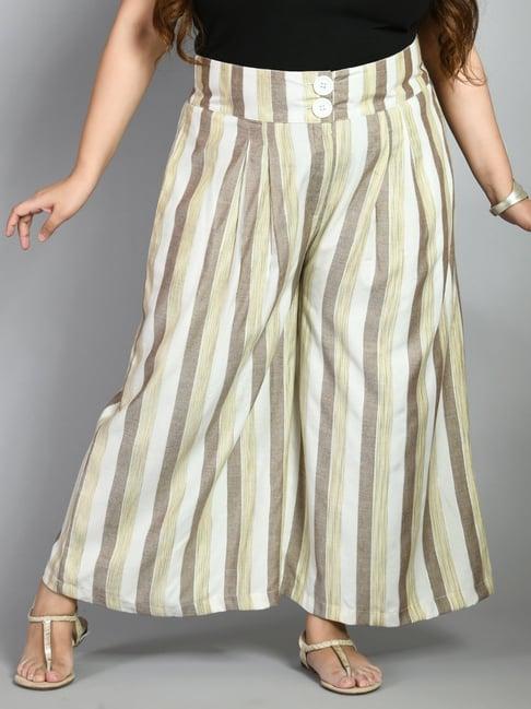 prettyplus by desinoor.com multicolored striped palazzos