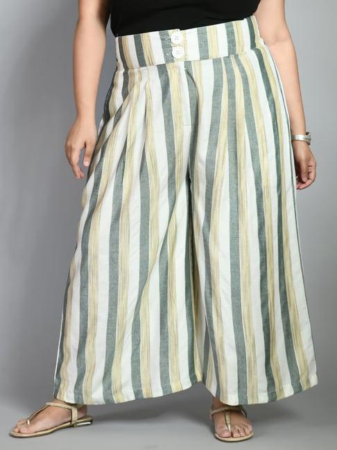 prettyplus by desinoor.com multicolored striped palazzos