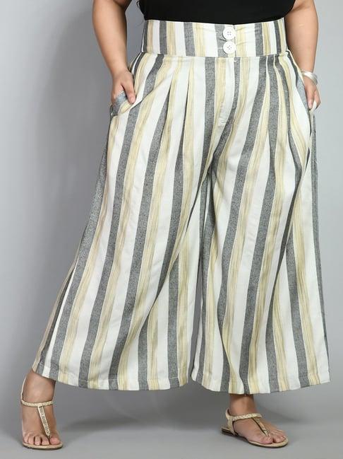 prettyplus by desinoor.com multicolored striped palazzos