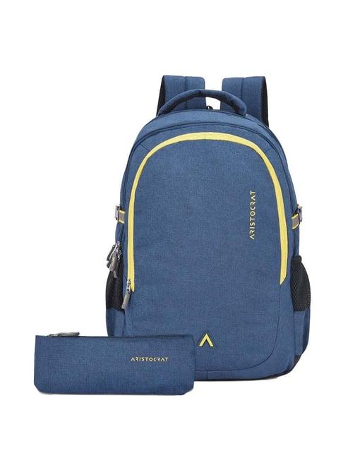 aristocrat 32 ltrs blue medium backpack