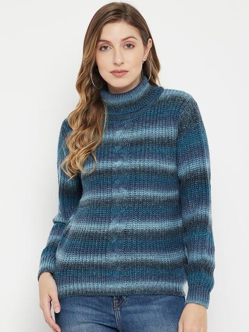 madame blue wool ombre sweater