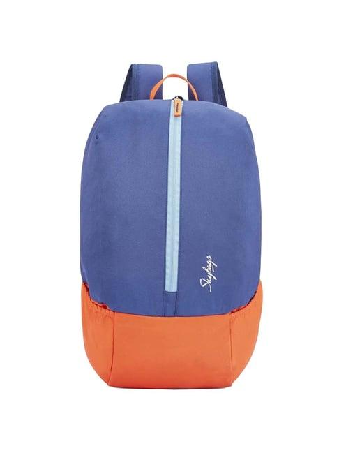 skybags 15 ltrs blue & orange medium backpack