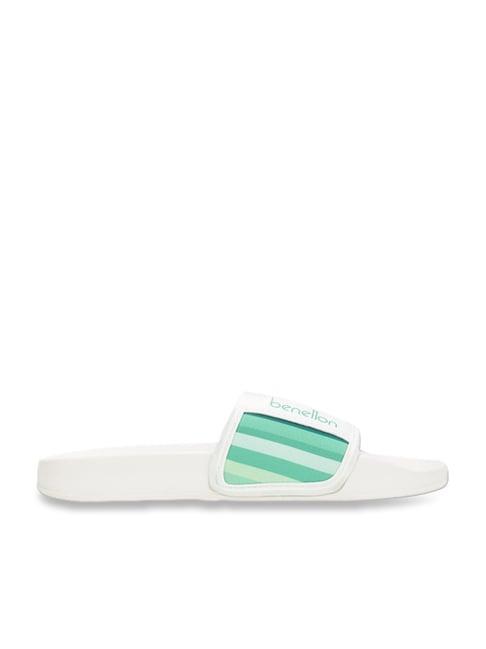 united colors of benetton women's rainbow green slides