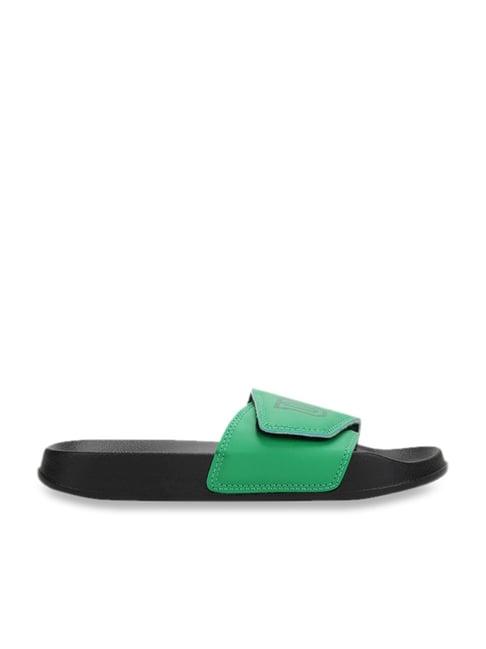 united colors of benetton women's green slides