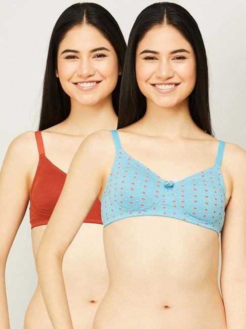 ginger by lifestyle assorted color printed bra - pack of 2