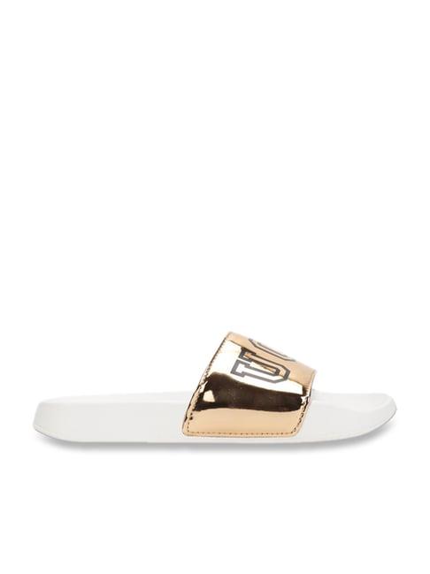 united colors of benetton women's patent brown slides