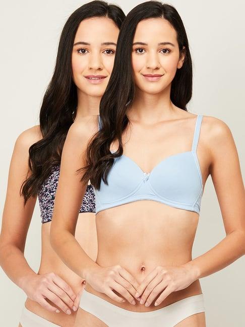 ginger by lifestyle assorted color printed bra - pack of 2