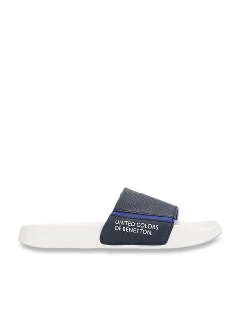 united colors of benetton women's navy slides