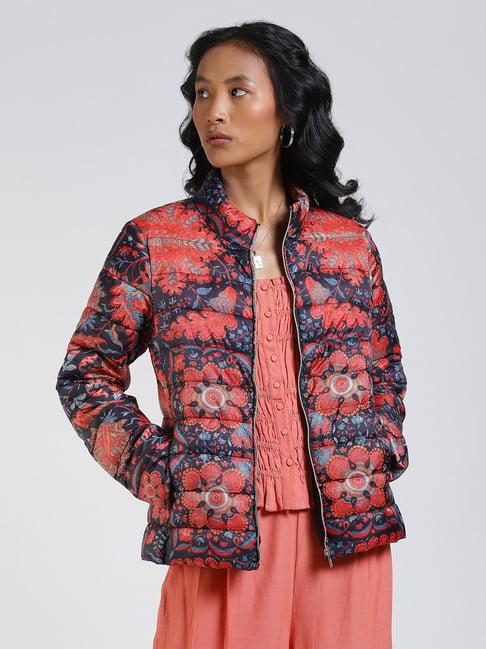 label ritu kumar multicolor printed jacket