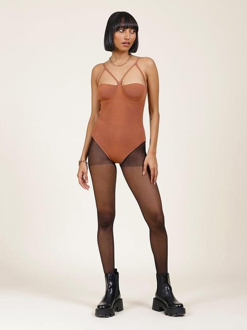 label ritu kumar light brown bodysuit